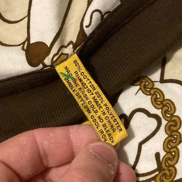 Raw Blue cartoon all over print polo vtg y2k baggy grunge size 2XL/25.5 - Picture 3 of 8